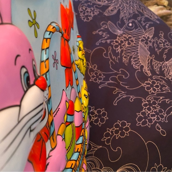 Vintage Easter decor Wall hanging 3D large Bunny rabbit chicks Easter egg - Picture 3 of 6